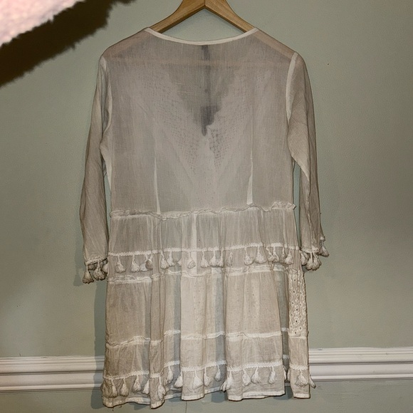 Me 2 Magic White Lace Boho Dress Size Small Bohemian - Picture 4 of 9
